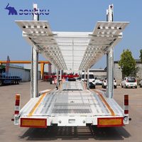 Remorque de transport de voitures à double pont 2 3 8 Transporteur en aluminium pliable et fermé Semi-remorque de voiture à vendre