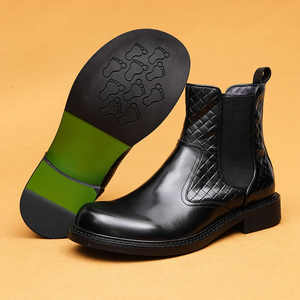 Nouvelles Bottines Homme 2025 en Cuir Véritable Evergreen Lavables, Fabriquées à la Main Goodyear, Style Rétro Amekaki, Chaussures de Travail à Lacets - Product Image 1