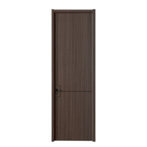 Puerta Interior Contemporánea de Madera Sólida con Diseño Curvo, Superficie Acabada, Apertura Manual, para Dormitorio - Product Image 4
