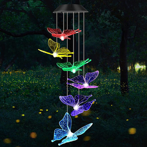 LED Solar <b>butterfly</b> Decorations Color Changing Waterproof Hanging Wind Chime <b>Lights</b> Patio Garden Decoration Indoor and Outdoor - Product Image 1