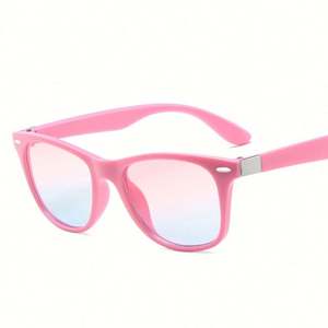 Gafas de Sol Infantiles Cuadradas con Protección UV400, Color Caramelo, con Logotipo Personalizado, Venta al Por Mayor, Moda 2021 - Product Image 4