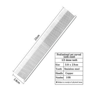 Il pettine curvo dei denti di bellezza dell'animale domestico è leggero e resistente. Estetiste per animali domestici tagliano i cani e si pettinano i capelli estetista professionale - Product Image 2