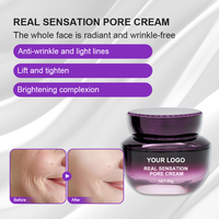 Crème Visage Double Action Éclaircissante Coréenne à la Niacinamide, Resserre les Pores, Anti-rides, Peptides, Extraits Végétaux, Céramide 50ml