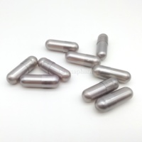 Capsules en gel métallisées vide, couleur rouge métallique brillant, dorée, 2000 pièces