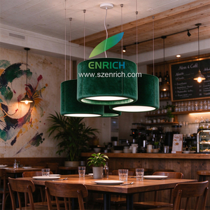 Samt-Stoff Schallabsorbierender Ring LED-Pendelleuchte Triac Dimmbar Ringförmige Leuchte - Product Image 2