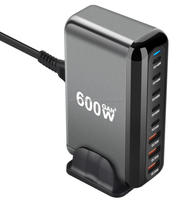 Chargeur GAN PD 600W Chargeur de bureau multifonctionnel à 8 ports de type C Nouvel adaptateur haute puissance multi-ports