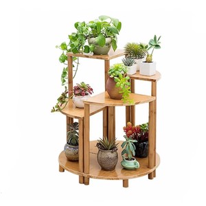 Soporte Modular para Plantas de Bambú, 30x30x60 cm, Estante de Esquina Multicapa, Exhibidor de Plantas para Interiores y Exteriores, Color Natural - Product Image 5