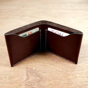กระเป๋าใส่บัตรธุรกิจและเงินสดหนังแท้แบบพกพาสะดวกพร้อมซิปปิด - Product Image 1