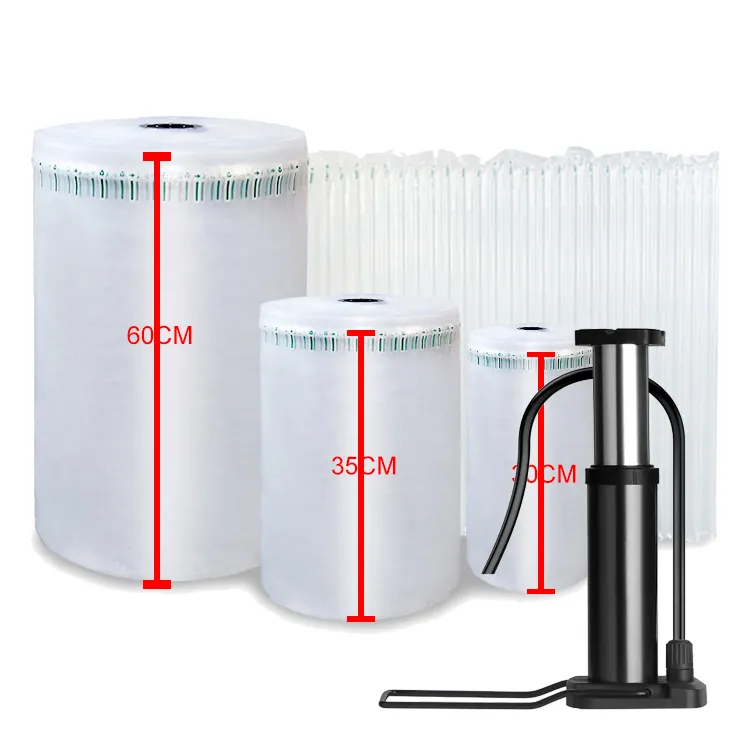 Wholesale Inflatable Bubble Roll Column Pack Film Roll Wrap Bubble Air Cushion Film Roll Air Column Packaging Bag
