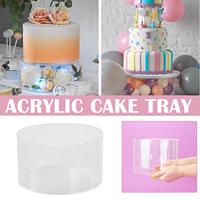 Présentoir cylindrique rond en acrylique transparent, base de décoration, présentoir de gâteau en acrylique personnalisé pour gâteau de mariage, art et artisanat