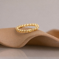 Bracelet en alliage plaqué or Go2boho avec perle centrale facettée, bijoux tendance unisexe, cadeau