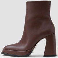 Bottes Chelsea à talon compensé et plateforme en cuir de luxe de haute qualité, à bout carré et fermeture éclair, pour femmes, OEM/ODM