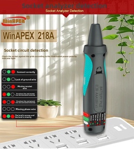 WinAPEX Steckdosen-Analysegerät ACV 300V Drei Steckdosen Fehlerstromschalter-Erkennung LCD-Bildschirmanzeige Digitaler Spannungsprüfer - Product Image 3