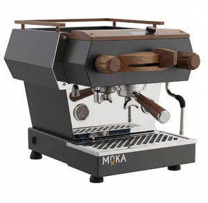 Cafetera Comercial Italiana MOKA Serie Especial con Estándar Profesional de Café y Juego de 6 Piezas de Nogal - Product Image 4