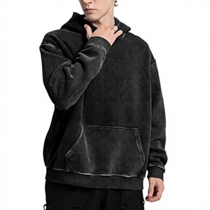 Unisex Black Washed <b>Tie</b>-<b>Dye</b> Pullover Hoodie Oversized Long Sleeve <b>Sweatshirt</b> Casual Loose Fit Kangaroo Pocket 300g Vintage - Product Image 3