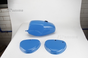 Bananenförmiger Stahl-Kraftstofftank mit Seitenabdeckung – Tank-Set für <span class=keywords><strong>Simson</strong></span> * <span class=keywords><strong>S</strong></span> 50 <span class=keywords><strong>S</strong></span> 51 <span class=keywords><strong>S</strong></span> 70 – 100% Brandneu - Product Image 4