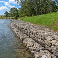 Cage en pierre personnalisée en treillis soudé galvanisé pour mur de soutènement et protection des pentes de rive