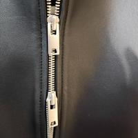 Veste Bomber en Cuir Véritable Noir pour Homme, Style Hiver, Logo Frontal, Vêtement d'extérieur Décontracté, Doux et Tricoté, en Peau de Mouton, Commande en Gros