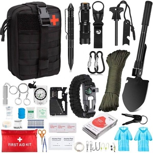 Kit de Supervivencia Profesional Ligero, Kit de <span class=keywords><strong>Primeros</strong></span> <span class=keywords><strong>Auxilios</strong></span>, Suministros de Emergencia, <span class=keywords><strong>Accesorios</strong></span> de Camping, Set de Saco de Dormir y Tienda de Campaña para 2-3 Personas - Product Image 2