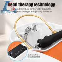 Fauteuil de lavage de cheveux moderne avec massage électrique et circulation d'eau pour soins capillaires
