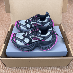 Zapatillas Deportivas Gruesas Grises y Rosas para Mujer, Transpirables, de Malla, con Plataforma, para un Estilo Urbano - Product Image 2