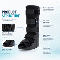 Bota Ortopédica Ajustable para Caminar, Soporte para Fracturas de Tobillo y Pie, Férula CAM con Bomba de Aire, Fijación para Uso Clínico Postquirúrgico