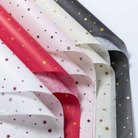 Papier de Soie Épais à Motifs Sydney : Étoiles, Lunes, Nœuds, Fleurs – Idéal pour l'Artisanat, Emballage Cadeau Haut de Gamme, Thème Floral