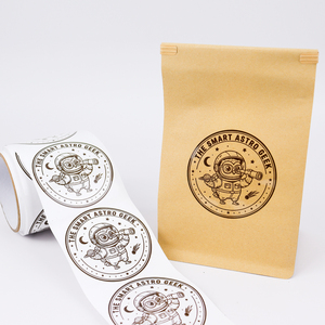 Impression d'étiquettes rondes personnalisées, produits commerciaux, autocollants transparents, logo personnalisé, autocollant en <span class=keywords><strong>vinyle</strong></span> imperméable en <span class=keywords><strong>rouleau</strong></span> pour l'emballage - Product Image 1