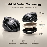 Casque de vélo homologué CE pour adultes unisexe, une pièce, ventilé, résistant à l'eau, réglable, pour VTT et vélo de route
