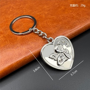 Personalised Baptism <strong>Gifts</strong> 3D Lucky <strong>Guardian</strong> <strong>Angel</strong> Metal Keyring - Product Image 3
