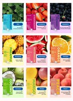 Bandes blanchissantes pour les dents au goût mangue fraîche avec logo personnalisé, résultat instantané, sans glissement, gel PAP, bandes blanchissantes pour les dents
