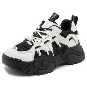 Baskets en cuir de haute qualité pour femmes, baskets blanches pour hommes, baskets de mode d'usine, chaussures noires pour hommes - Product Image 2