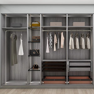 Wooden Light Grey Customized Wardrobe Simple Design for Interior Finish Furniture - Product Image 1