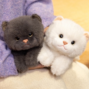 Peluche chat réaliste Kawaii en fausse fourrure haute densité, jouet en peluche chaton, vente en gros, usine OEM ODM, cadeau personnalisé en vrac - Product Image 2