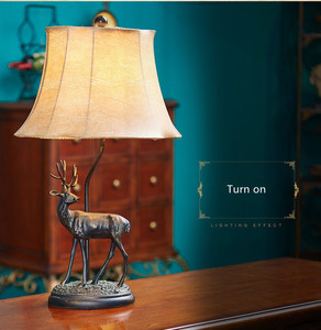 Mỹ Phong Cách Nông thôn Bảng Đèn PU Da Cừu Chụp Đèn Nhìn Lại <span class=keywords><strong>Elk</strong></span> Nhựa Bảng Đèn - Product Image 3