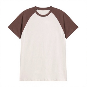 Men's 100% Cotton <b>Raglan</b> <b>Sleeve</b> <b>T</b> <b>Shirt</b> O Neck Short <b>Sleeve</b> Casual Blank Tee Custom OEM Manufacturer - Product Image 3