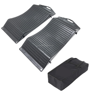 Rampes de voiture à profil bas incurvé en HDPE, rampe économiseur de pneus pour la prévention des pneus à plat et le stockage des véhicules - Product Image 2