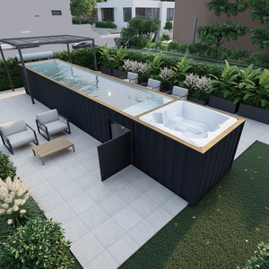 <span class=keywords><strong>Piscine</strong></span> en conteneur maritime de 40 pieds avec jacuzzi intégré, <span class=keywords><strong>piscine</strong></span> <span class=keywords><strong>hors</strong></span> <span class=keywords><strong>sol</strong></span> préfabriquée avec système de filtration - Product Image 1