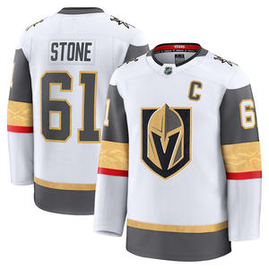 Maillot de hockey Vegas Golden Knights pour hommes, blanc, col en v, uniforme de jeu à séchage rapide, personnalisation complète du corps - Product Image 3