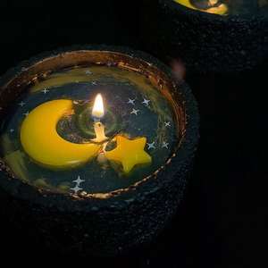 Bougie parfumée Moon Star Galaxy |   Bougie aromatique en <span class=keywords><strong>cire</strong></span> de soja biologique non toxique dans un pot en béton pour la décoration de la maison pour les fêtes de Thanksgiving - Product Image 5