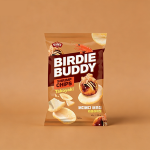 BIRDIE BUDDY Chips de Camarón con Sabor a Takoyaki, Condimento Dulce y Sabroso para Okonomiyaki, Aroma Rico a Camarón, Snack Envasado Individualmente, OEM - Product Image 3