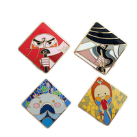 Kerajinan kustom lencana logam dengan gratis desain Logo lembut dan keras Enamel Pin karakter Anime kemasan gaya tradisional