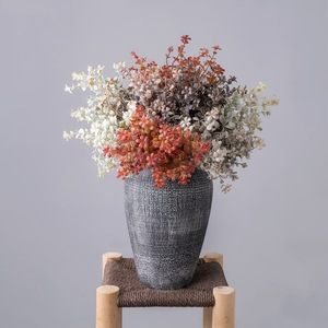 Fleurs artificielles CallaFloral gris orangé en plastique, branche unique pour la décoration intérieure, mariages transfrontaliers CL11004 - Product Image 2