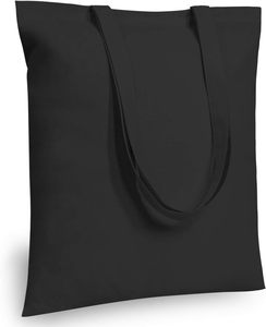 Custom Personalized Eco-Friendly Cotton Canvas Tote Shopping Bag Reusable Medium Fabric with Long Handle for Daily Use or Gift - Product Image 4