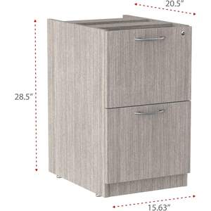 Archivador con pedestal completo Alera Valencia Series, 15.63 x 20.5 x 28.5 pulgadas, 2 cajones para archivos tamaño legal/estándar, opciones de colocación izquierda o derecha - Product Image 2