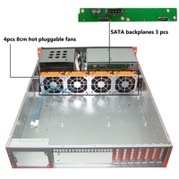 Carcasa de Servidor de 2U para Montaje en Rack con 6 Bahías de Disco SATA/SAS Intercambiables en Caliente, Conector MiniSAS/SATA