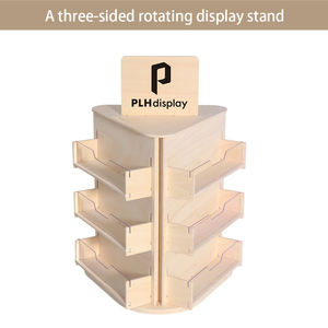 Soporte de exhibición de madera para tarjetas postales, extraíble y giratorio de 360 grados, personalizado, soporte de exhibición de folletos para tiendas minoristas de Centros Comerciales - Product Image 4