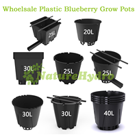 Pots de culture de myrtilles en plastique PP Pots de plantation de framboises carrés de 9 litres Seaux Bato