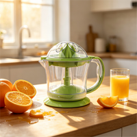 Presse-agrumes électrique domestique 20W à pression à froid, forme orange, 1,2L, compatible lave-vaisselle, éjection automatique de la pulpe, bec anti-goutte