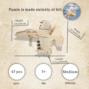 Décoration de bureau modèle de bricolage pour enfants en feutre 3D Fighter Puzzle, le meilleur choix pour les cadeaux d'anniversaire, - Product Image 4